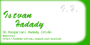 istvan hadady business card